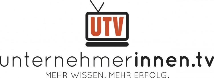 Logo Unternehmerinnen-TV UTV im stilistischen Bildschirm