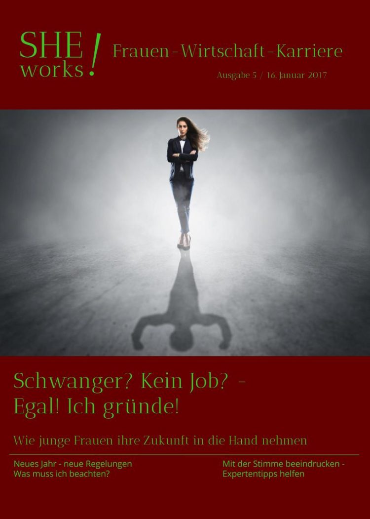 Titel SHE works! Magazin Frauen Wirtschaft Karriere